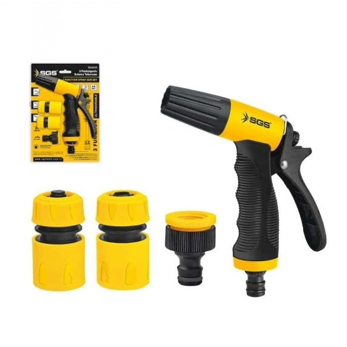 4 Parça Set ile 3 Fonksiyonlu Bahçe Sulama Tabancası, Kullanışlı