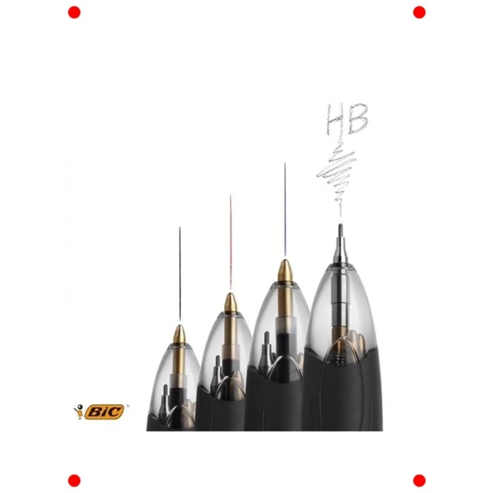 4 Renkli Çok Fonksiyonlu Kalem Seti (12 Adet)