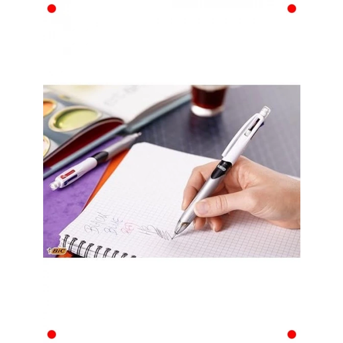 4 Renkli Çok Fonksiyonlu Kalem Seti (12 Adet)