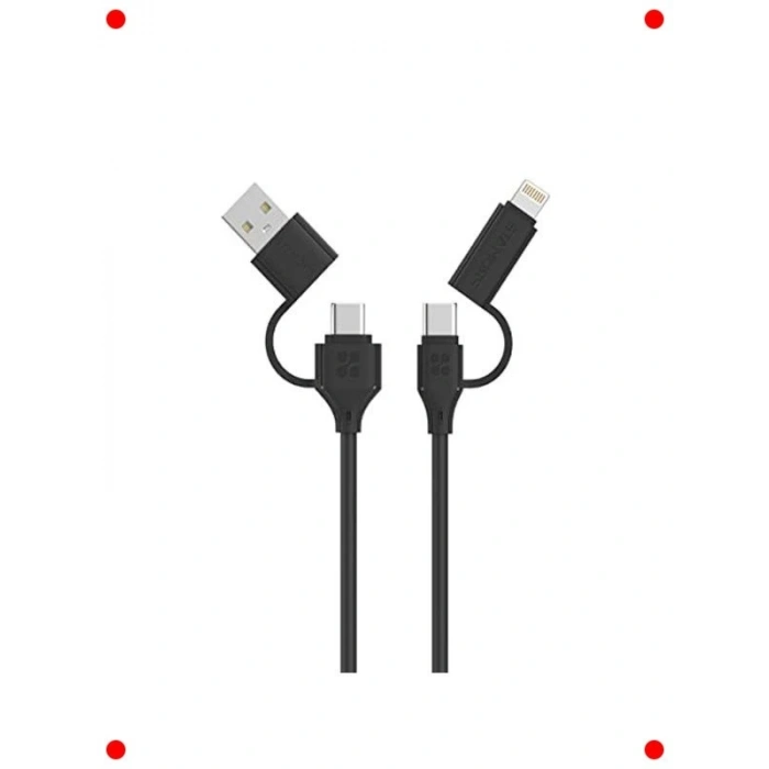 4ü 1 Arada Hızlı Şarj & Veri Kablosu - 60W Güç