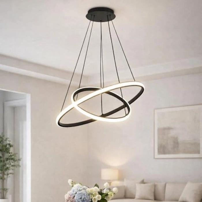 40 cm + 20 cm Ayarlanabilir Yükseklik LED Avize