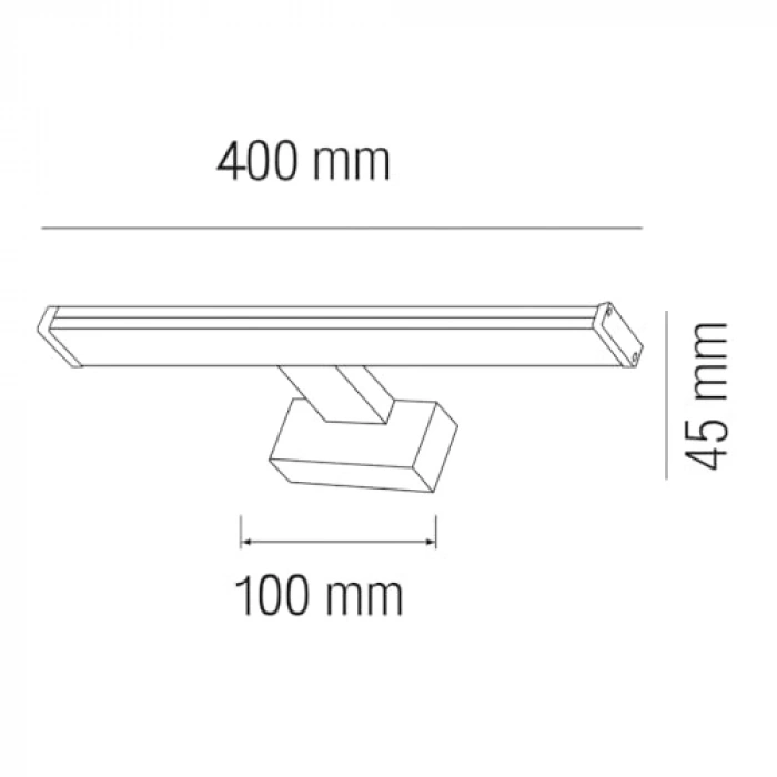 40 cm LED Ayna Apliği, Krom Gövde ile Modern Aydınlatma