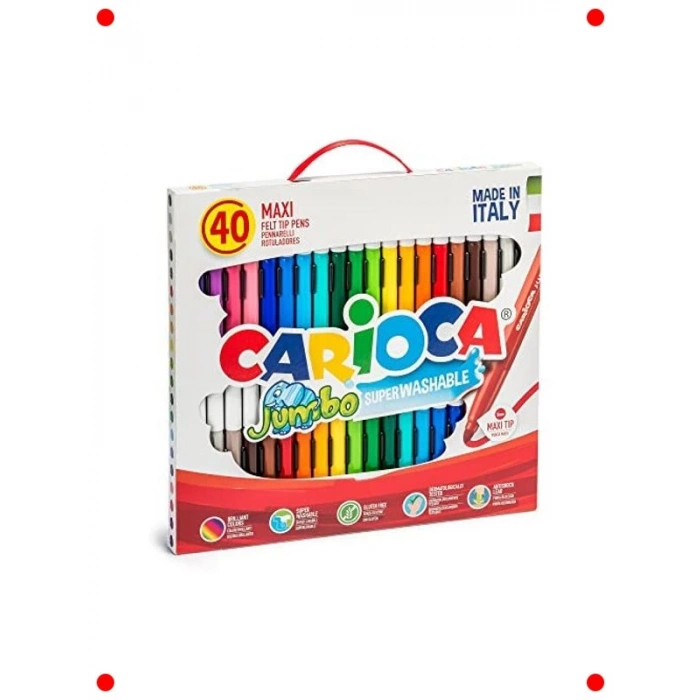 40lı Jumbo Süper Yıkanabilir Keçeli Boya Kalemi Seti