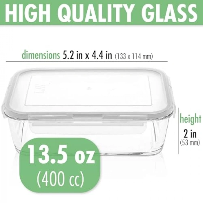 400 cc Kapasiteli Tekli Cam Saklama Kabı, Şık Tasarım