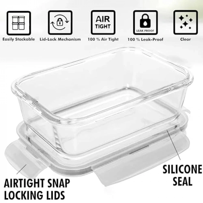 400 cc Kapasiteli Tekli Cam Saklama Kabı, Şık Tasarım