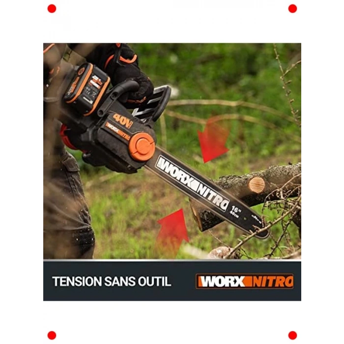 40V Akülü Profesyonel Kömürsüz Zincirli Testere 40CM