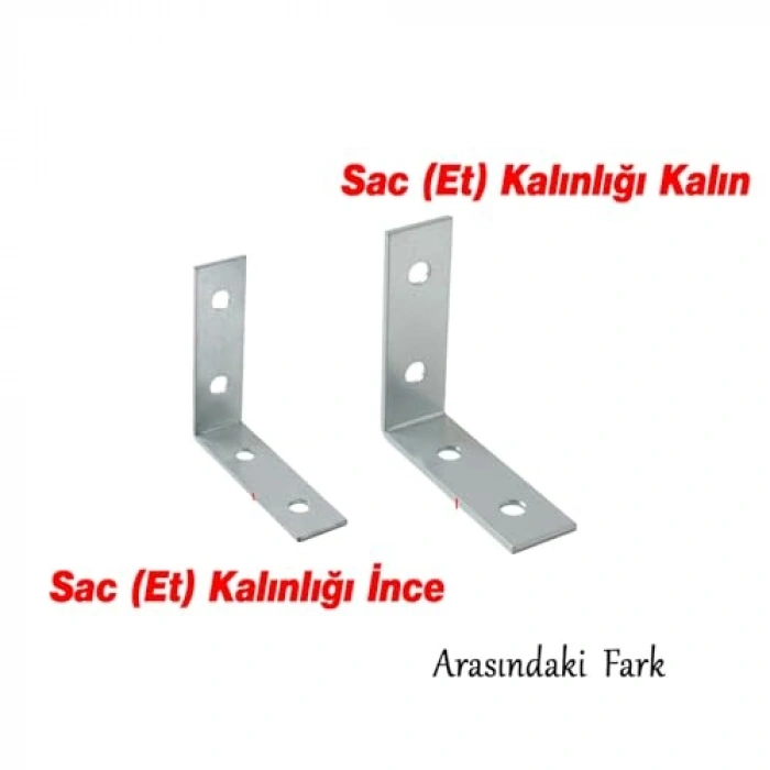 40x40x15 mm Metal Köşebent, Duvar Sabitleme Aparatı