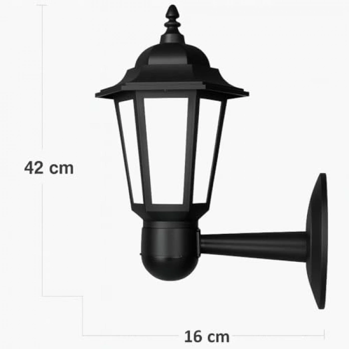 42 cm Bahçe Duvar Apliği, E27 Duylu Dış Mekan Aydınlatma Lambası