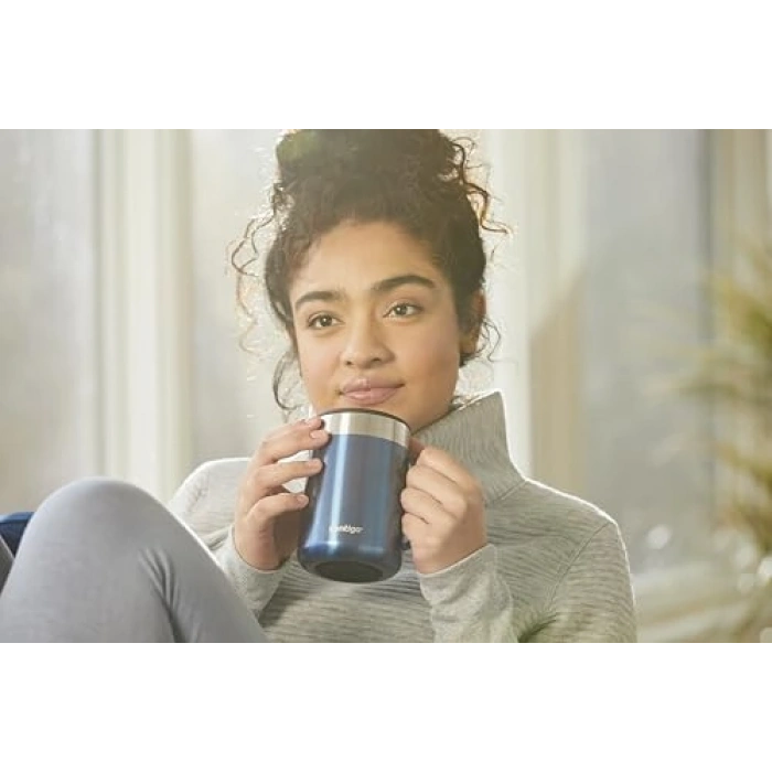 420 mL Kapasiteli Mavi Renk Vakumlu Masa Kupası