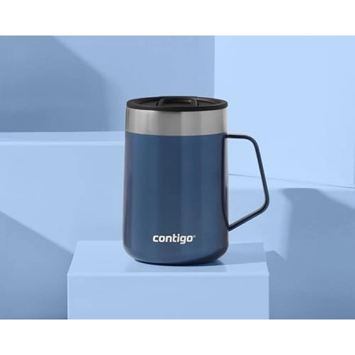 420 mL Kapasiteli Mavi Renk Vakumlu Masa Kupası
