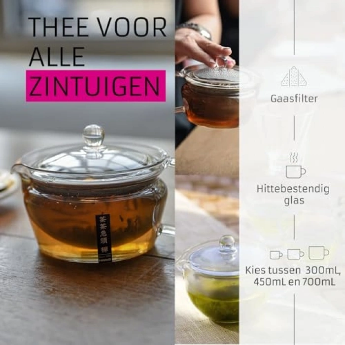 450 ml kapasiteli cam çaydanlık, Hario marka, şık ve işlevsel