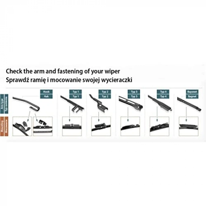 455 mm Arka Silecek - VW Crafter Uyumlu