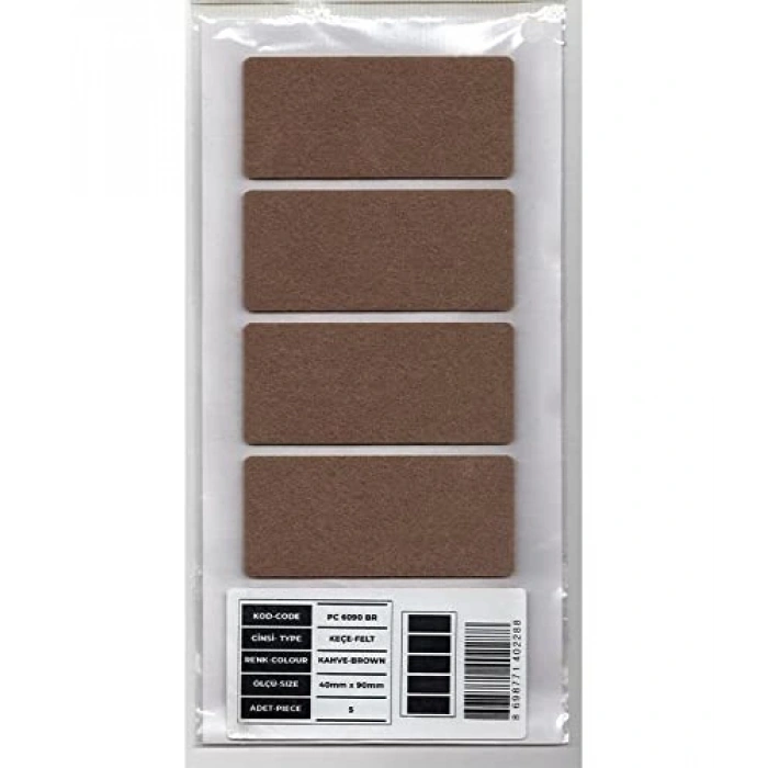 45x90 mm koruyucu keçe, 6 adet