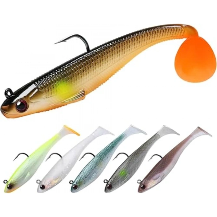 5 Adet 9 cm Yumuşak Silikon Balık Yem Seti