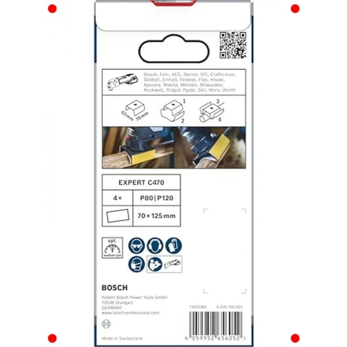 5 Adet Çok Fonksiyonlu Makine Profil Zımparası (70mm)