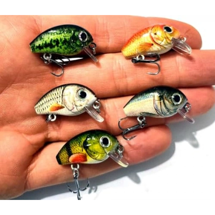 5 Adet Sesli Bilyalı Crankbait Balık Olta Yem Seti