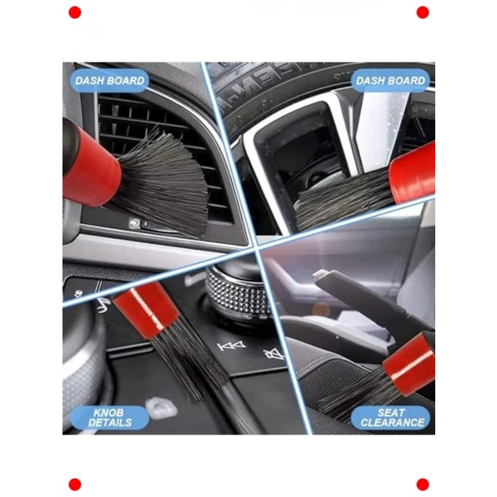 5 Adet Ultra Yumuşak Araç Detay Temizleme Fırça Seti