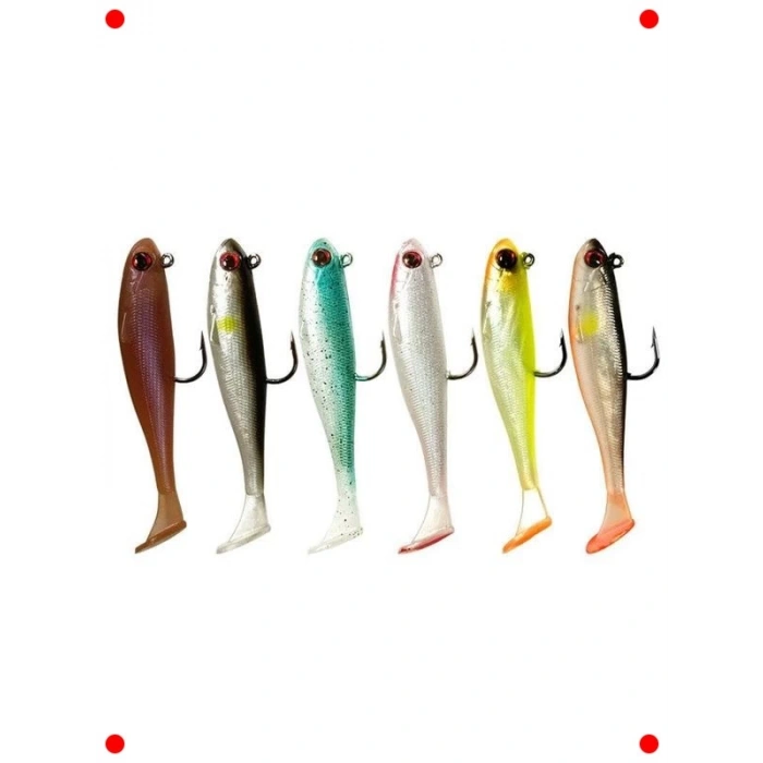 5 Adet Yumuşak Silikon 3D Sahte Olta Yem Seti