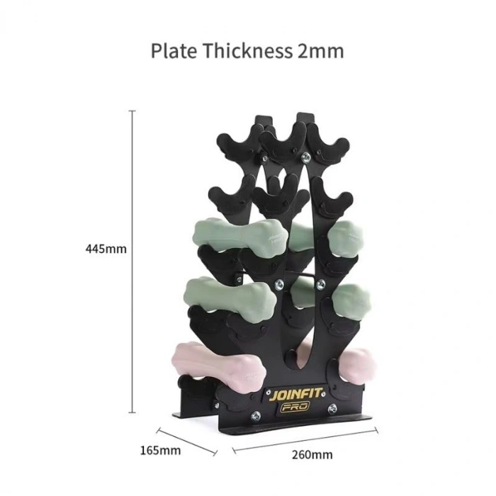 5 Çift Dambıl Kapasiteli Stand, Dayanıklı Çelik Malzeme