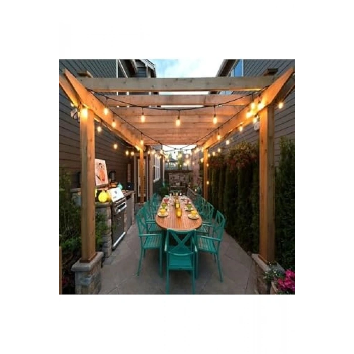 5 Duylu E27 Aydınlatma ile 5 Metre Uzun Bahçe Işığı