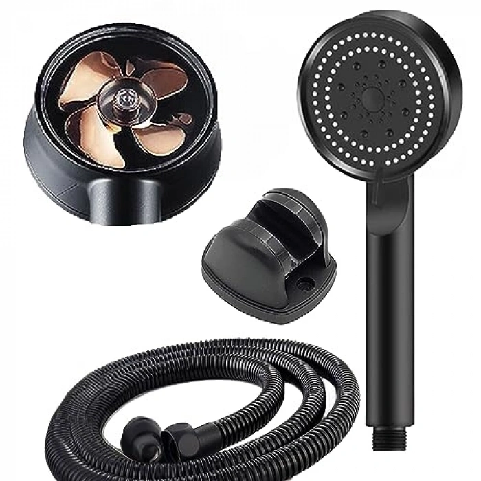5 Fonksiyonlu Pervaneli Duş Başlığı, 150 cm Hortum ile