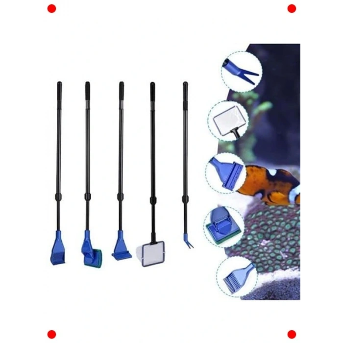 5i 1 Arada Akvaryum Temizleme ve Bakım Seti
