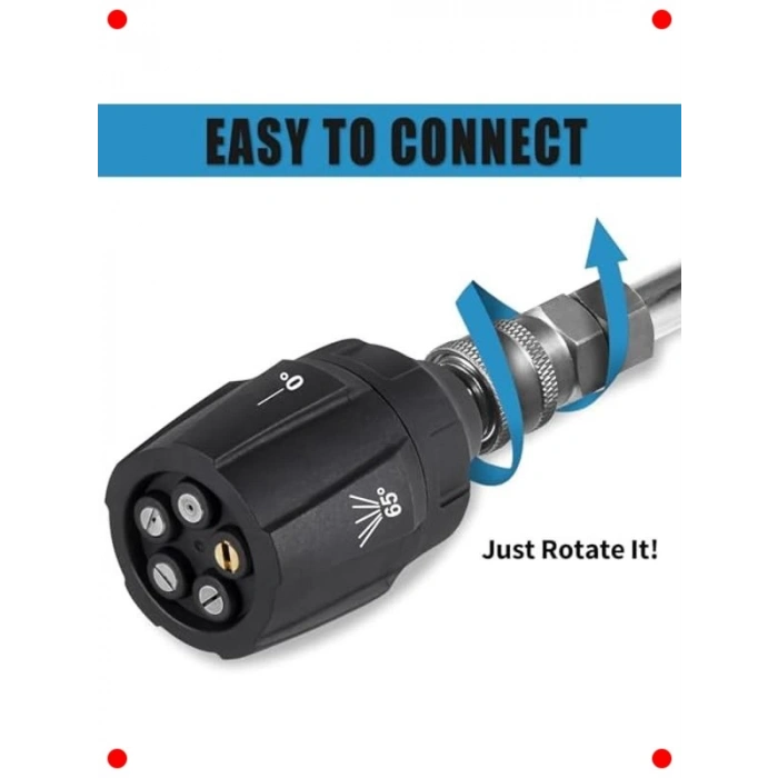 5i 1 Arada Hızlı Değişim Basınçlı Yıkama Nozulu