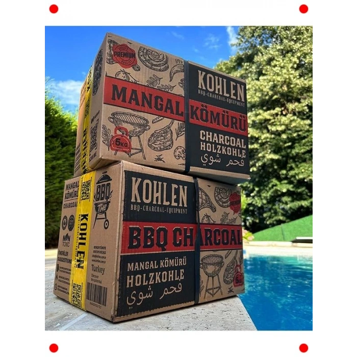 5 KG Doğal Meşe Mangal Kömürü - Premium BBQ Keyfi