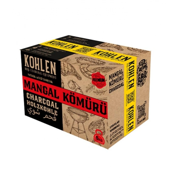 5 Kg Doğal Meşe Manl Kömürü - BBQ için Özel Paket