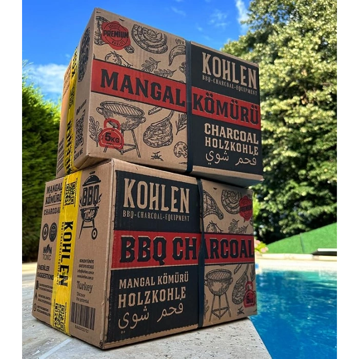 5 Kg Doğal Meşe Manl Kömürü - BBQ için Özel Paket