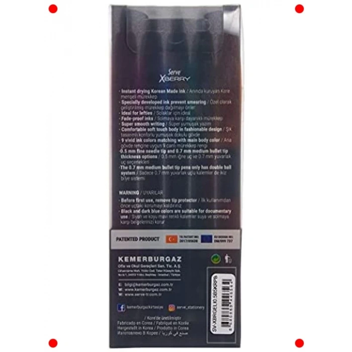 5li 0.5 mm İnce Uç Jel Kalem Seti