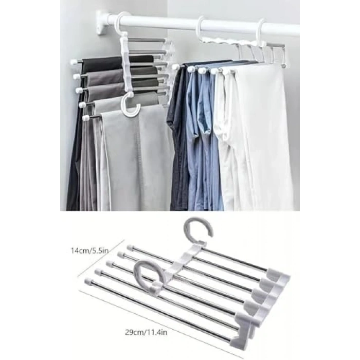 5li Fonksiyonel Elbise Askısı, Yer Tasarruflu