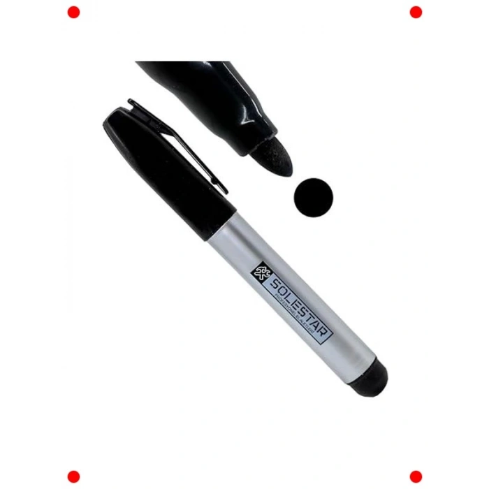 5li Kalıcı Siyah İşaretleme Kalemi, Suya Dayanıklı