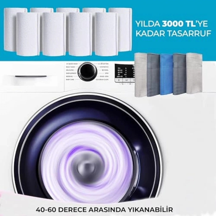 5li krofiber tezlik bezi, çok amaçlı, 60x40 cm ölçüsünde