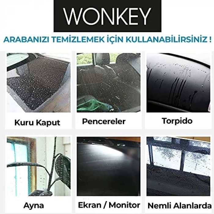 5li krofiber tezlik bezi, çok amaçlı, 60x40 cm ölçüsünde