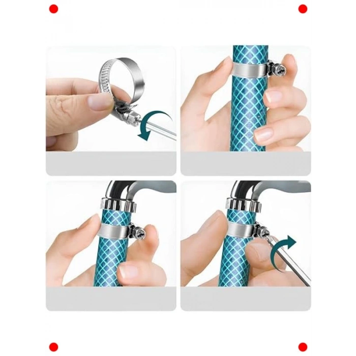 5li Tork Ayarlı Paslanmaz Hortum Kelepçesi (13-19mm)