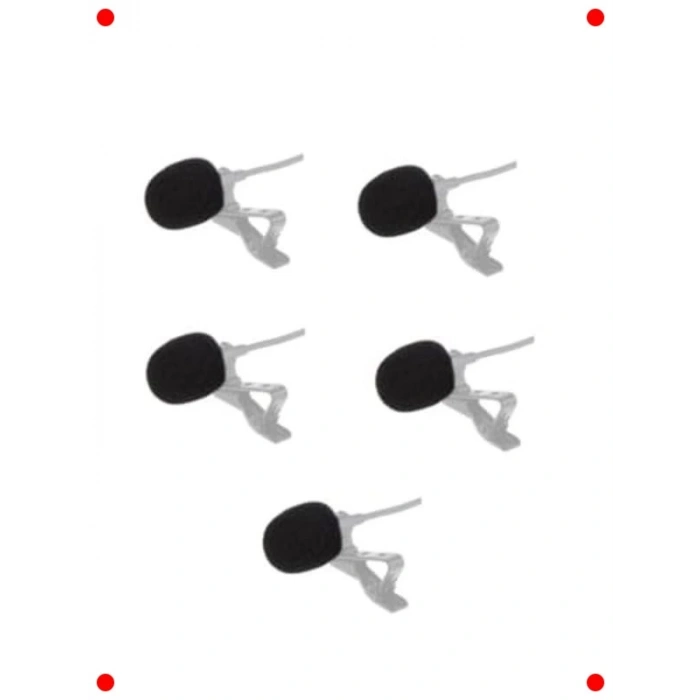 5li Yaka Mikrofonu Süngeri Seti