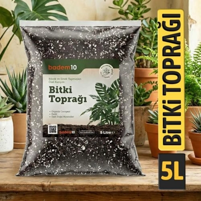 5 Litre Genel Kullanım İçin Bitki Toprağı, Perlit ve Pomza Karışımı