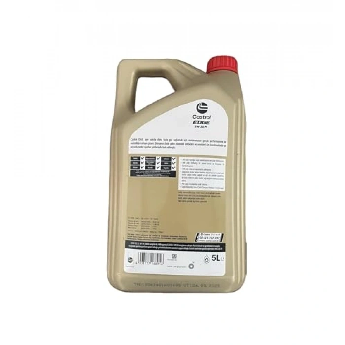 5 Litre Kapasiteli Motor Yağı, Yüksek Performans için Castrol Edge