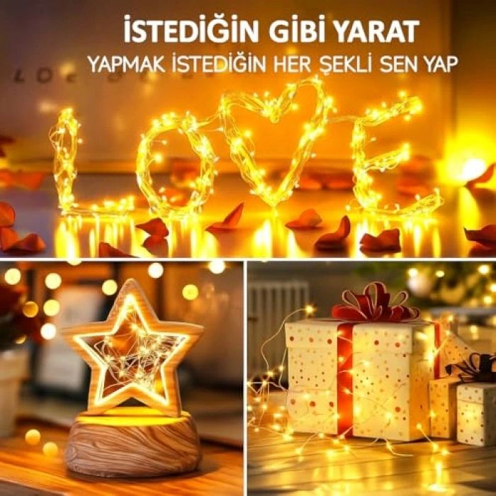 5 Metre 50 LED Işık, USB Renkli Peri Işıkları