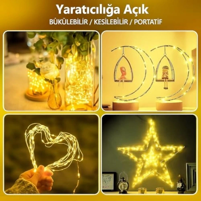 5 Metre 50 LED Işık, USB Renkli Peri Işıkları