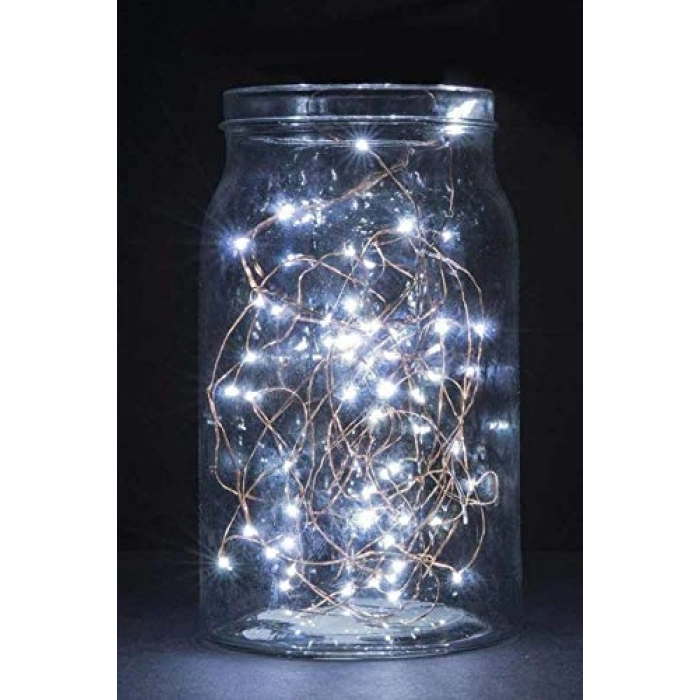 5 Metre Pilli Dektif Peri Led Aydınlatma, Beyaz