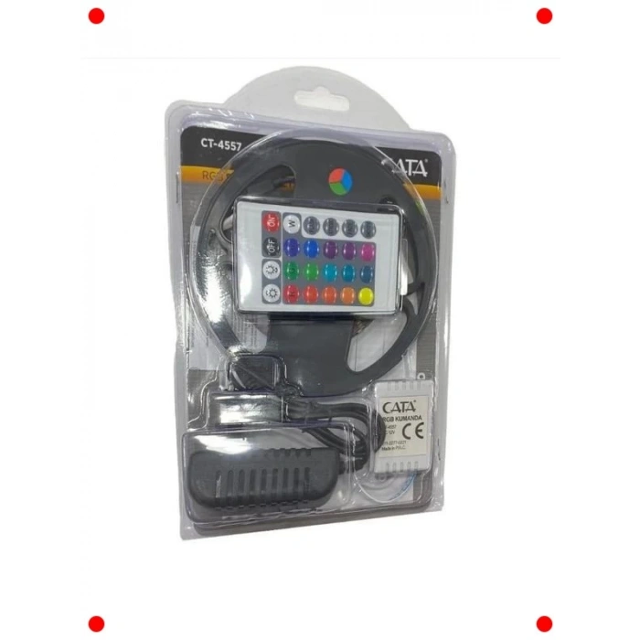 5 Metre RGB Şerit LED Seti Kumandalı ve Trafolu