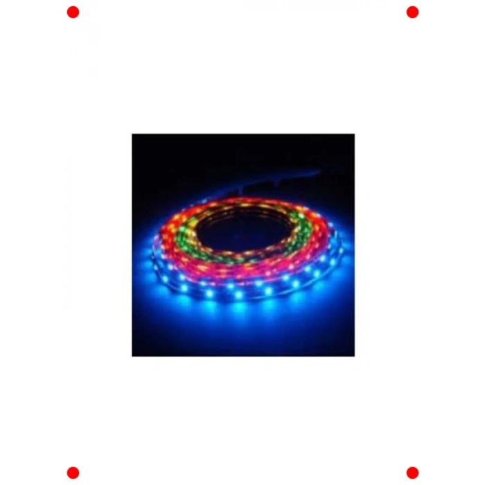 5 Metre RGB Şerit LED Seti Kumandalı ve Trafolu