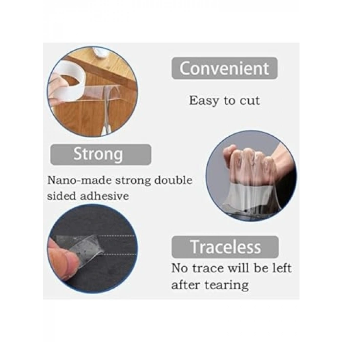 5 metre Uzunluğunda Su Sızdırmaz Bant - Çift Taraflı Şeffaf