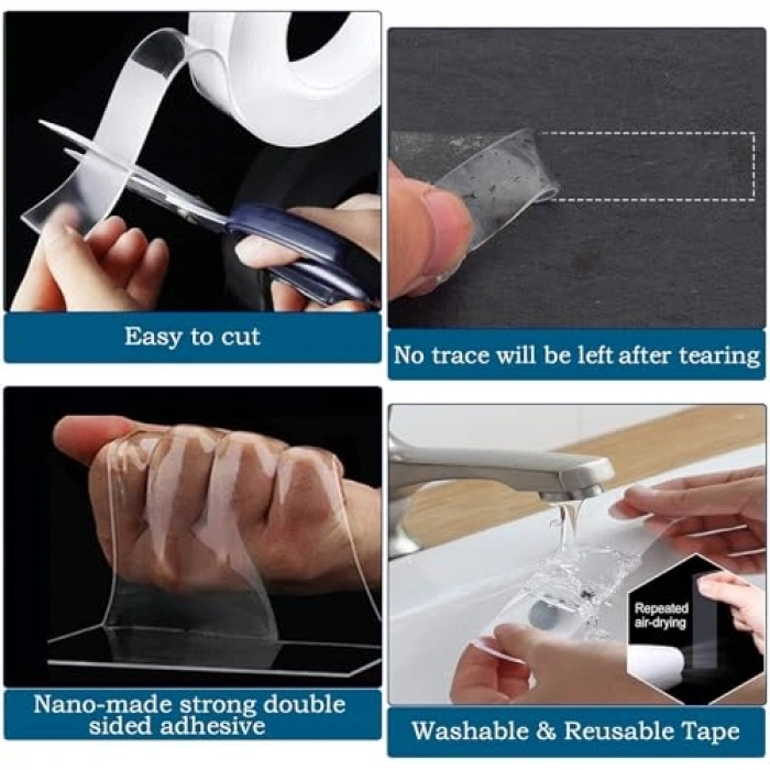 5 metre Uzunluğunda Su Sızdırmaz Bant - Çift Taraflı Şeffaf