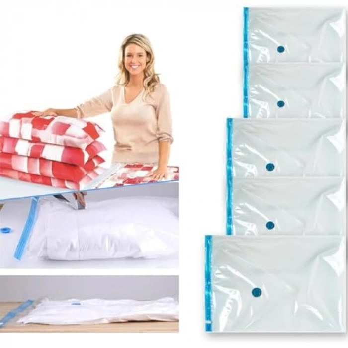 5 Parça Vakumlu Hurç Poşet Seti, Farklı Boyutlarla