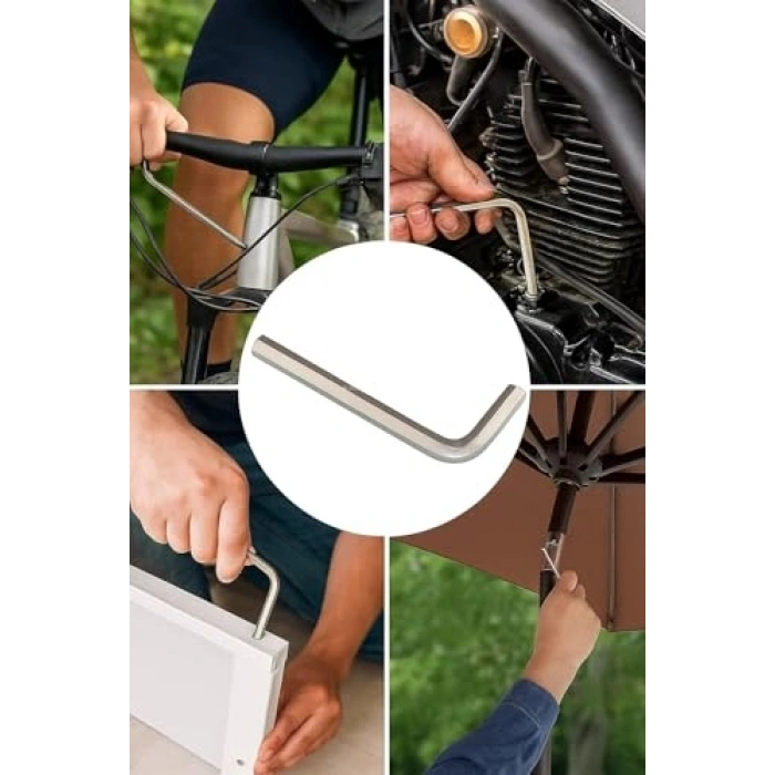 5 parçalı alyan anahtar seti, dayanıklı çelik