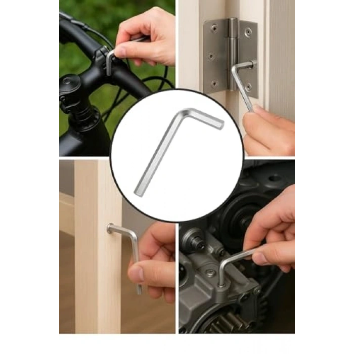 5 parçalı alyan anahtar seti, dayanıklı çelik