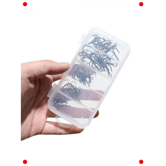 50 Adet Karbon Çelik 3lü Olta İğne Seti